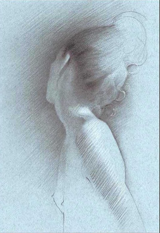 "Hope" - charcoal and chalk on prepared paper<br />
29 x 21 cm.